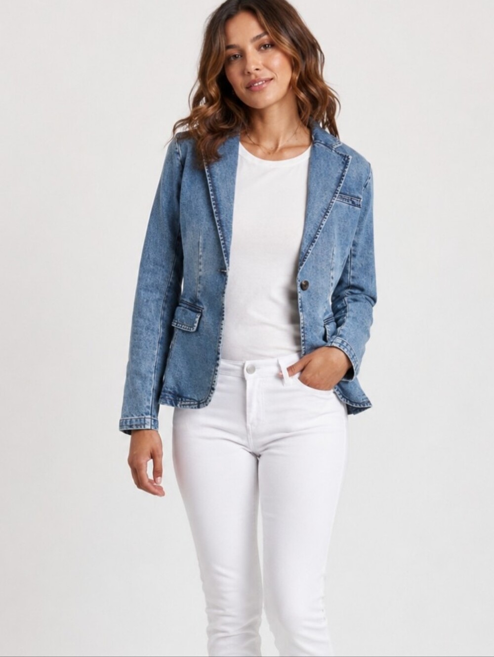 Nicole Miller New York | Medium Wash Denim Jacket